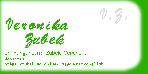 veronika zubek business card